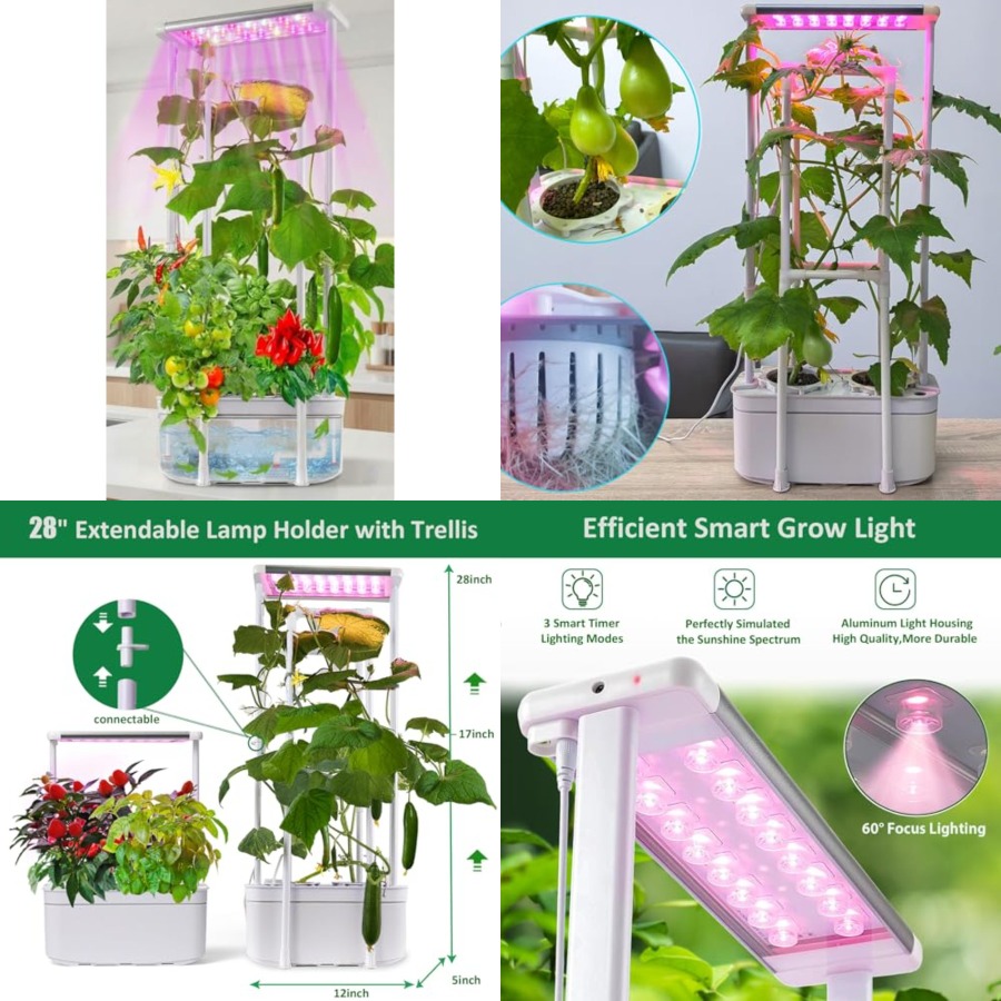 Smart Garden - Hydroponics Growing System kit with Trellis,