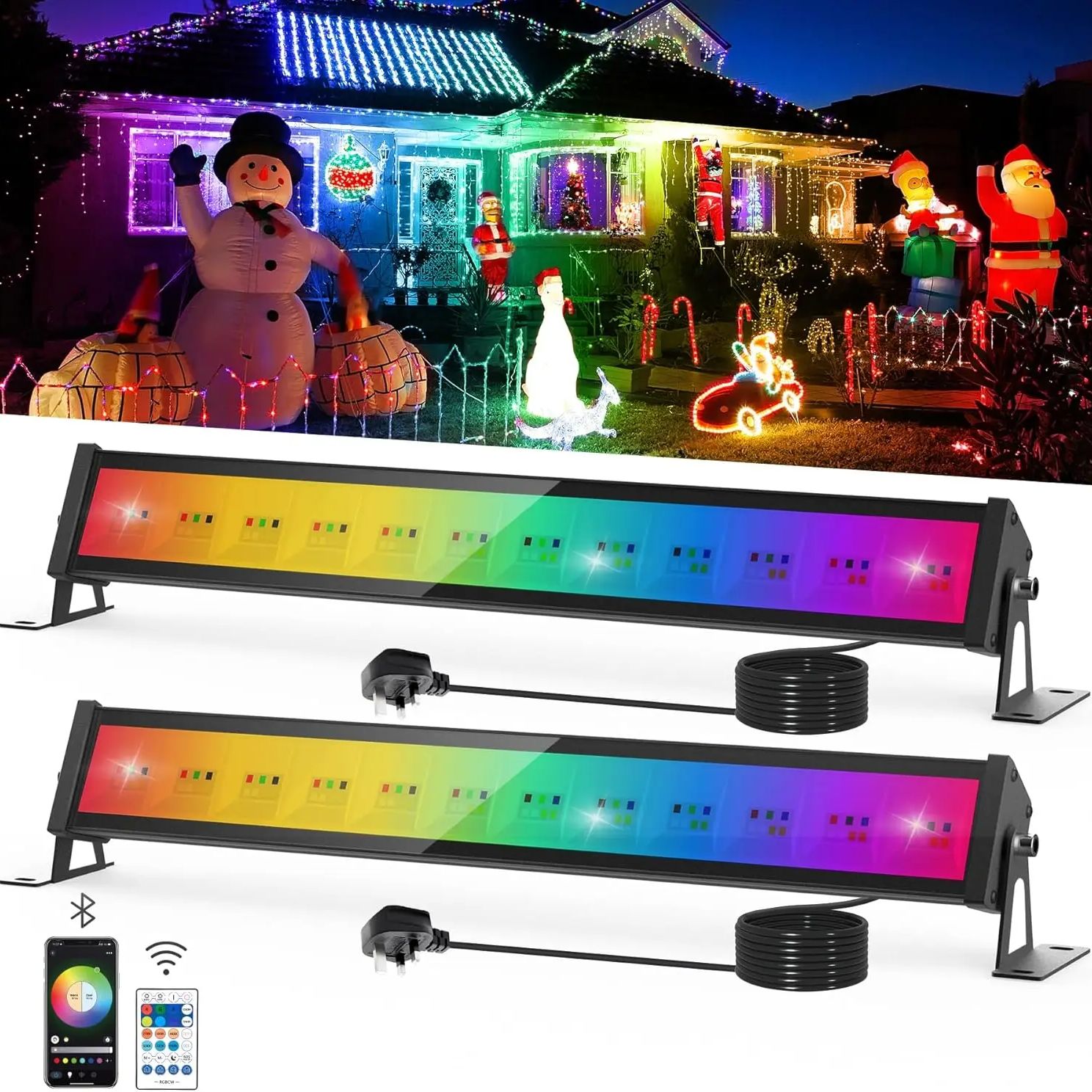 50W RGB LED Floodlight Bar Wit - Smart Garden Lights Uk recensie en prijs