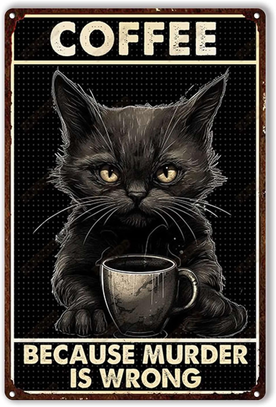 Tin Plaque Coffee cat Because  - Smart Garden In Home recensie en prijs
