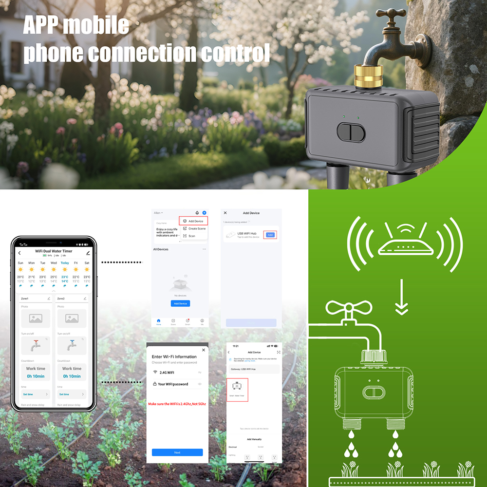 Wifi Automatic Water Timer Dua - Smart Garden Sprinkler recensie en prijs