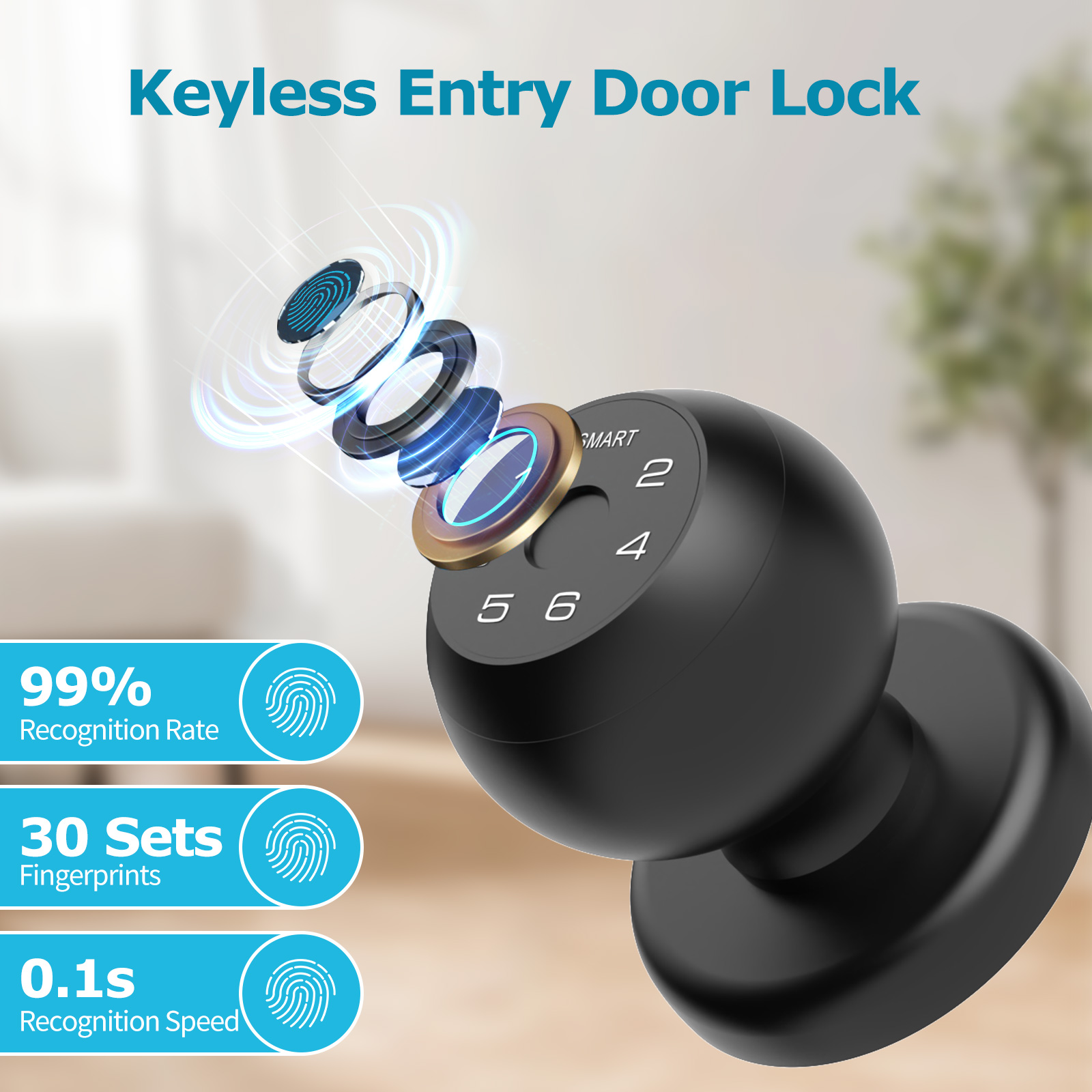 Viladepot Smart Lock Fingerpri - Smart Garden Door Lock recensie en prijs