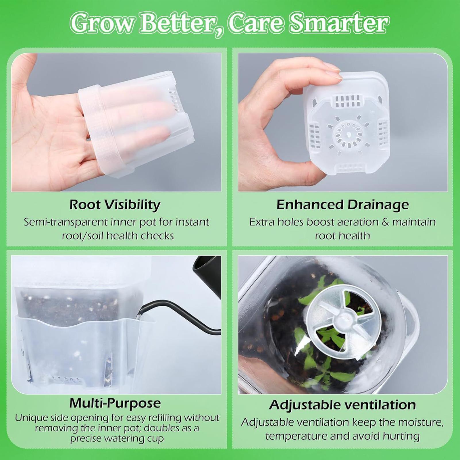 Self Watering Plant Pots 12 Pi - Smart Garden Domes recensie en prijs