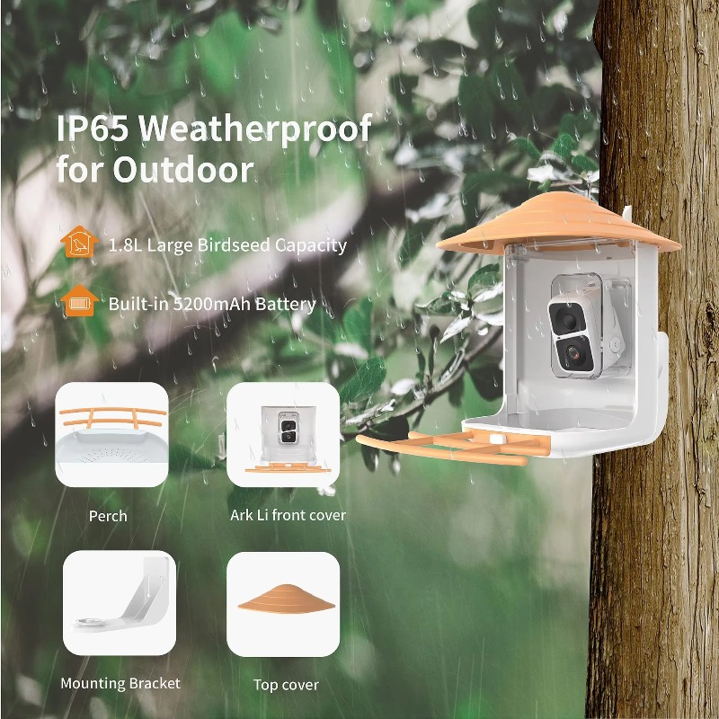 2L IP66 AI Smart Bird Feeder w - Smart Garden Ai recensie en prijs