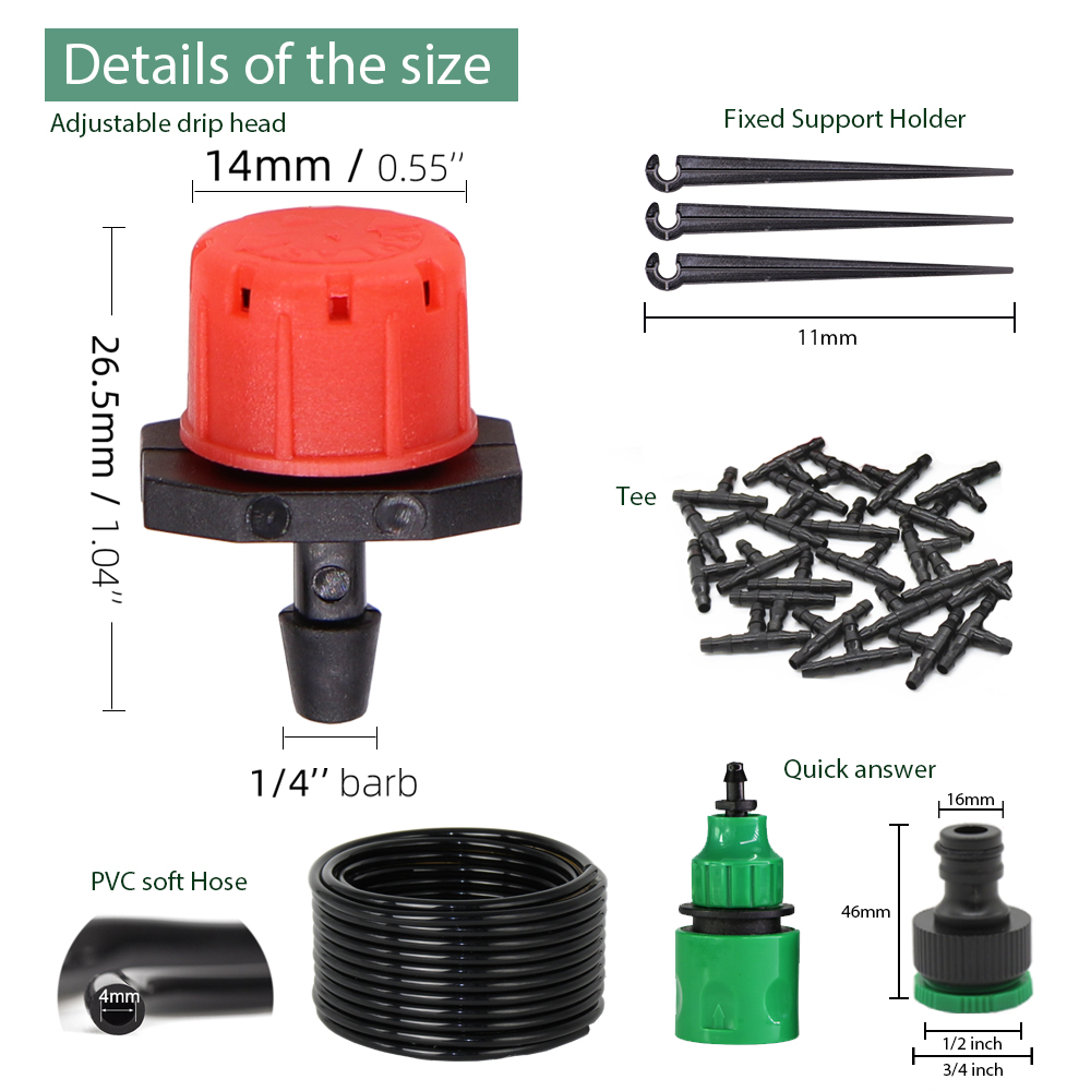 50-5M 1/4'' Hose Adjustable Dr - Smart Garden Sprinkler recensie en prijs