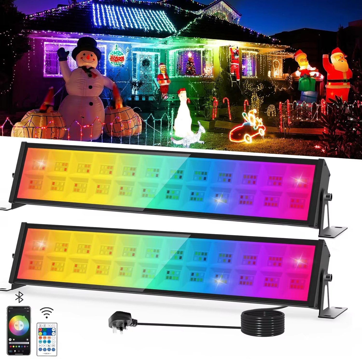 72W RGB LED Floodlight Bar Wit - Smart Garden Lights Uk recensie en prijs