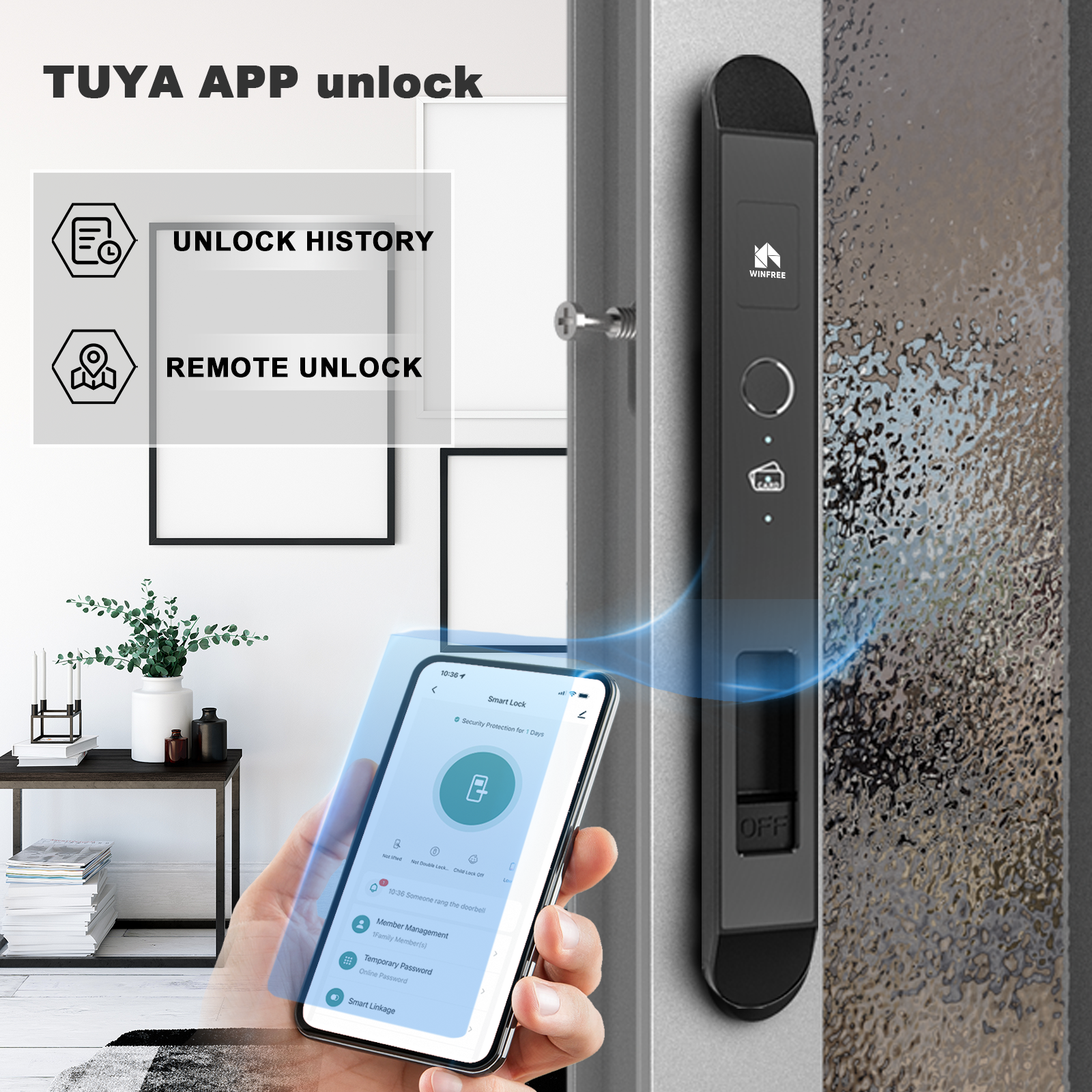 WINFREE Sliding Door Smart Loc - Smart Garden Door Lock recensie en prijs