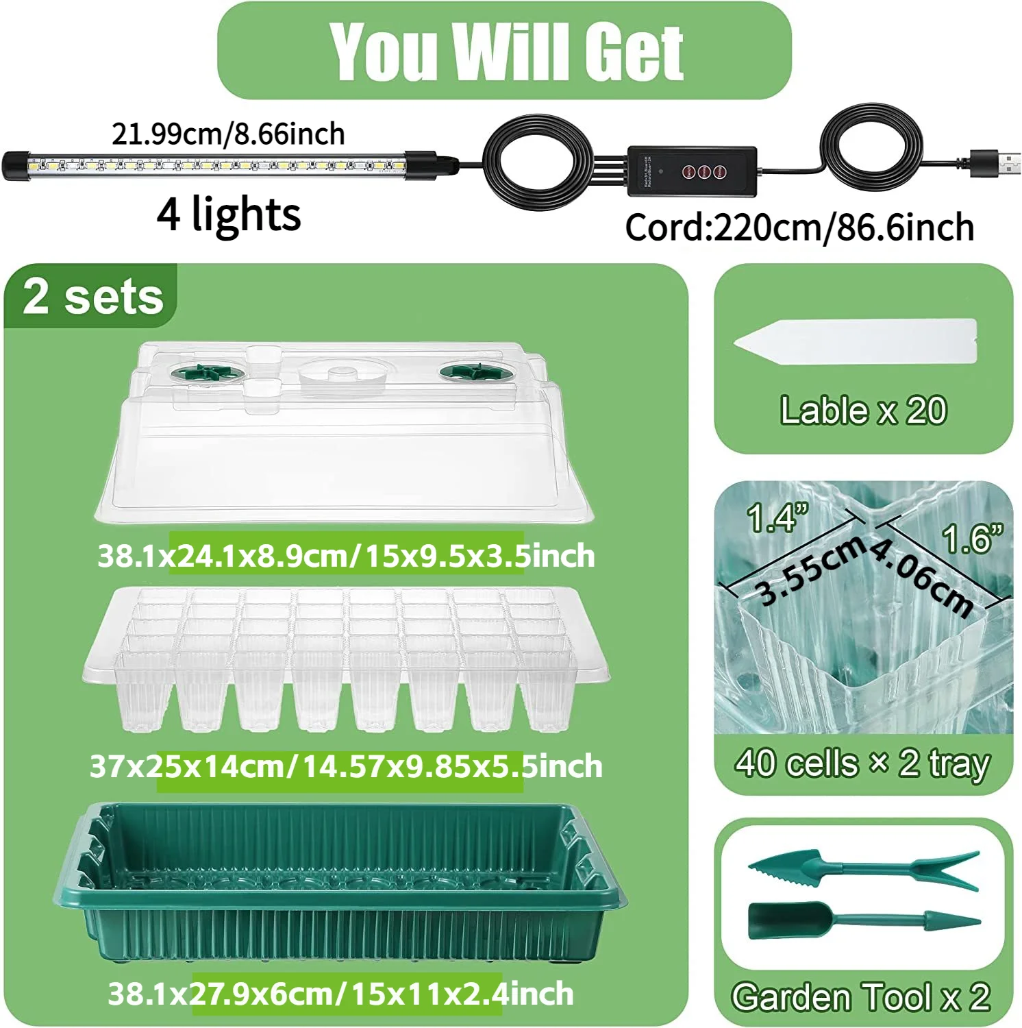 2 Packs, Seed Starter Trays Wi - Smart Garden Domes recensie en prijs