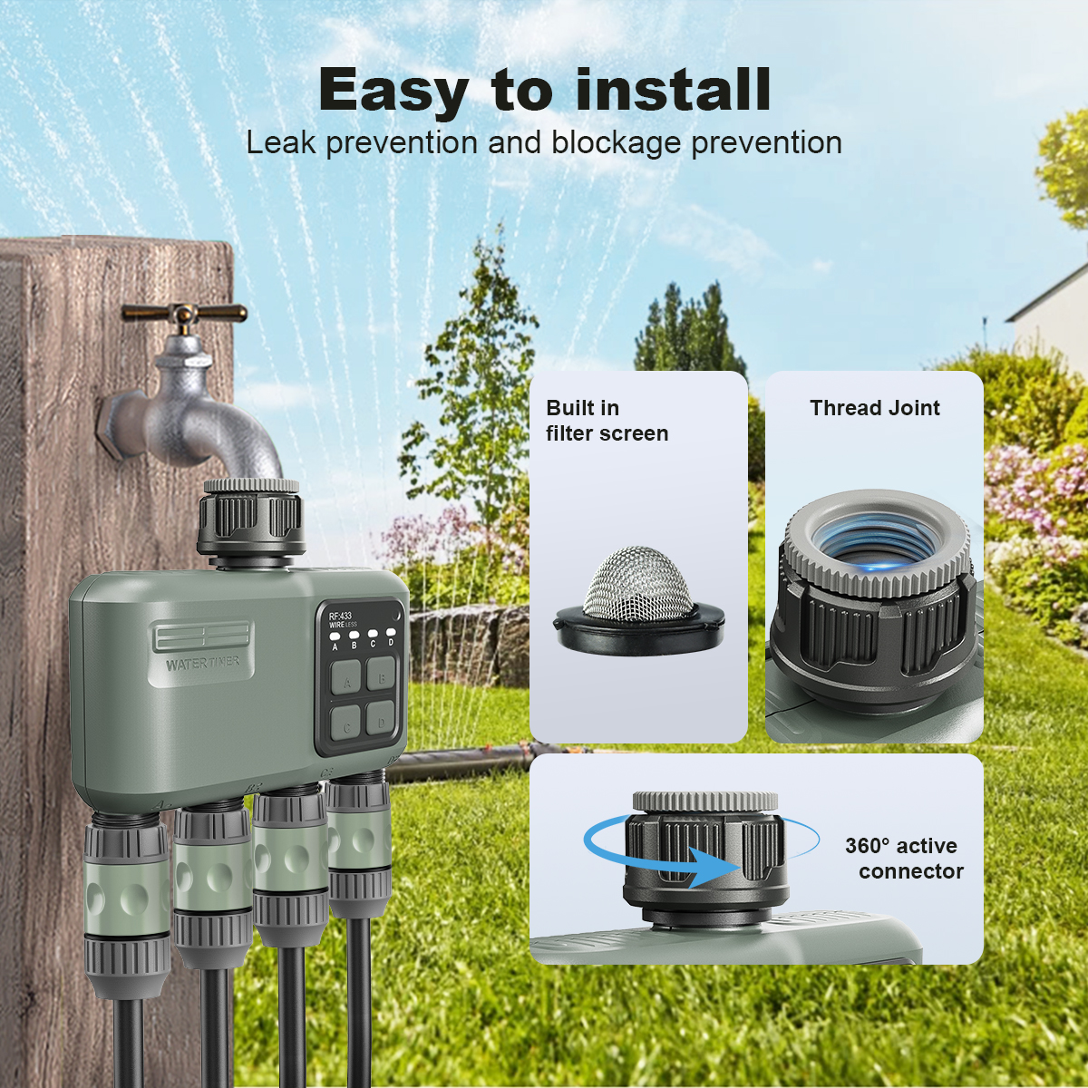 4 Outlet Programmable Water Ti - Smart Garden Sprinkler recensie en prijs
