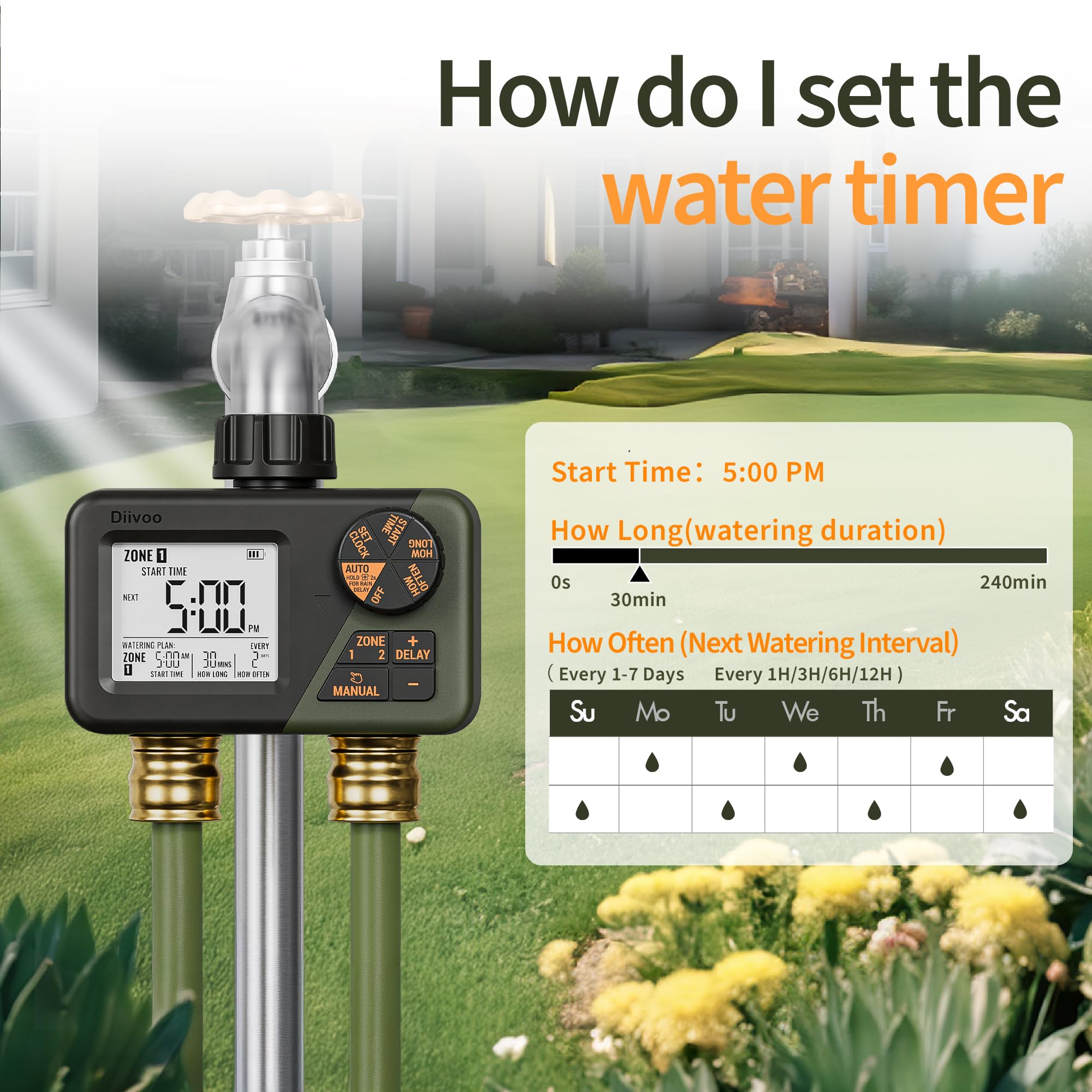 Diivoo Garden Water Timer 2 Ou - Smart Garden Tap recensie en prijs