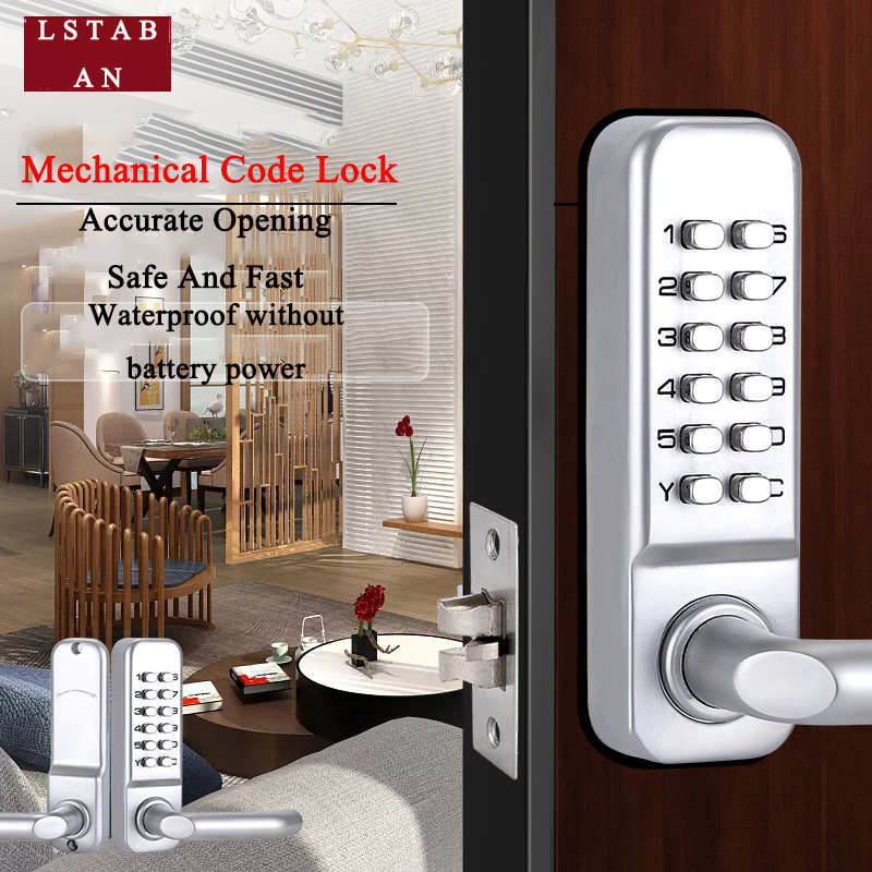 Silver Long Handle Keyless Mec - Smart Garden Door Lock recensie en prijs