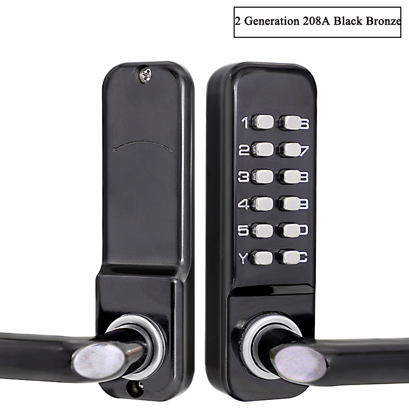 Silver Long Handle Keyless Mec - Smart Garden Door Lock recensie en prijs